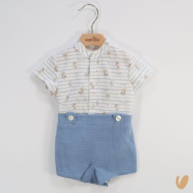 Camicia e short orsetti Completo e Pagliaccetto