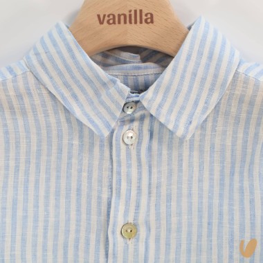 Camicia e bermuda in puro lino Completo