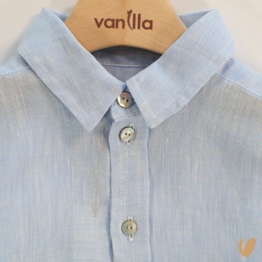 Camicia e bermuda in puro lino Completo