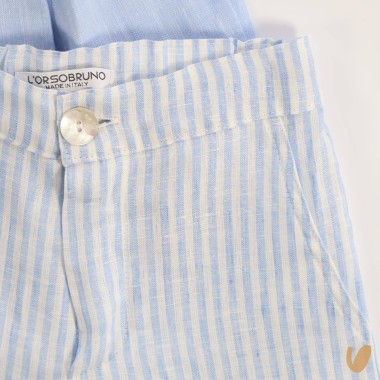 Camicia e bermuda in puro lino Completo