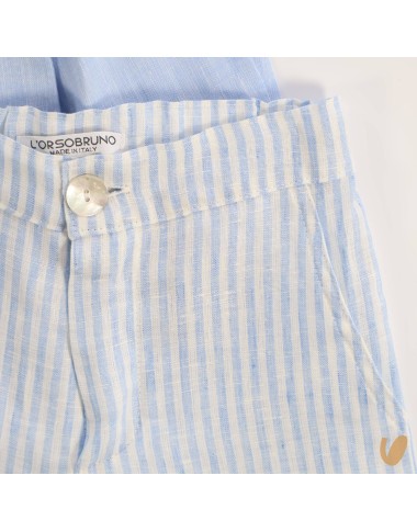 Camicia e bermuda in puro lino Completo