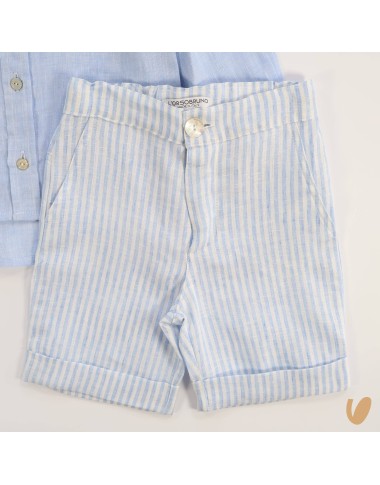 Camicia e bermuda in puro lino Completo