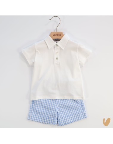 Polo e bermuda vichy Completo e Pagliaccetto