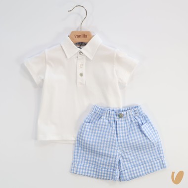 Polo e bermuda vichy Completo e Pagliaccetto