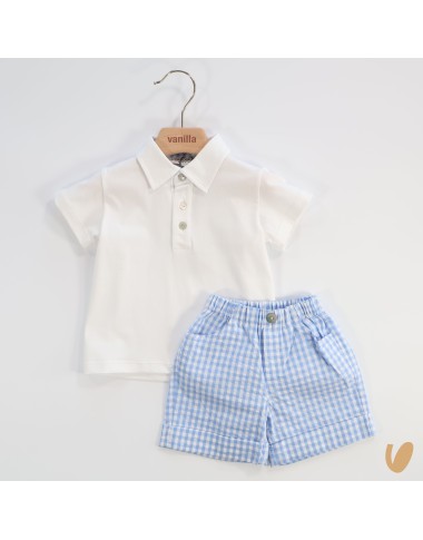 Polo e bermuda vichy Completo e Pagliaccetto