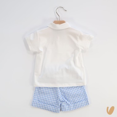 Polo e bermuda vichy Completo e Pagliaccetto