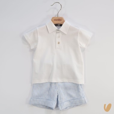 Polo e bermuda lino Completo e Pagliaccetto