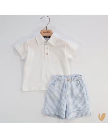 Polo and bermuda lino