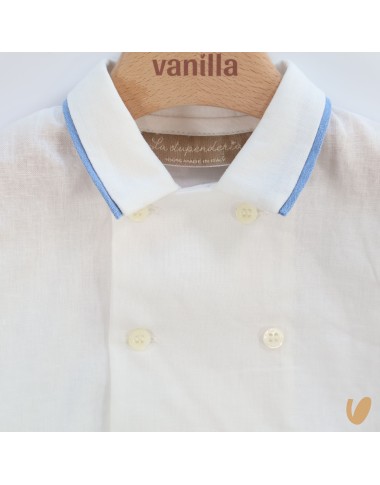 Double-breasted linen