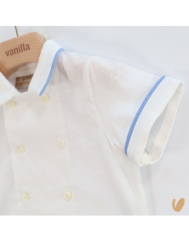 Double-breasted linen