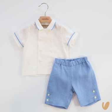 Completo doppiopetto lino Completo e Pagliaccetto