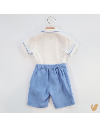 Double-breasted linen