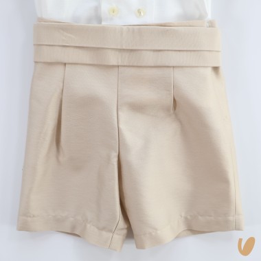 Completo elegante in shantung Battesimo