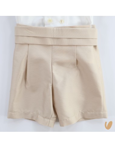 Completo elegante in shantung Battesimo