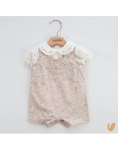 Hand embroidered salopette and body