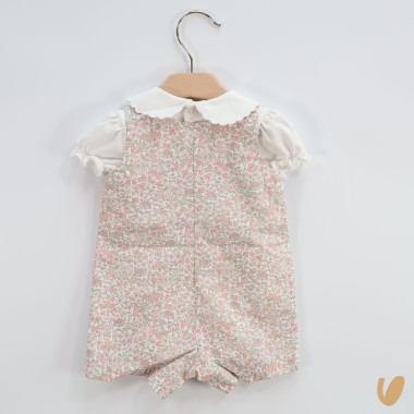 Salopette e body ricamato a mano Completo e Pagliaccetto