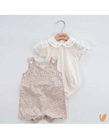 Hand embroidered salopette and body