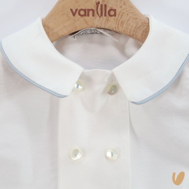 Completo elegante in shantung Battesimo