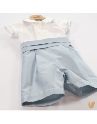 Completo elegante in shantung Battesimo