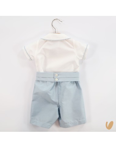 Completo elegante in shantung Battesimo