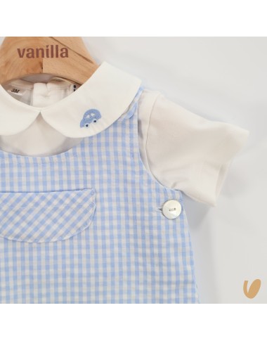 Salopette e body Vichy Completo e Pagliaccetto
