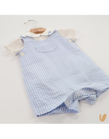 Salopette e body Vichy Completo e Pagliaccetto