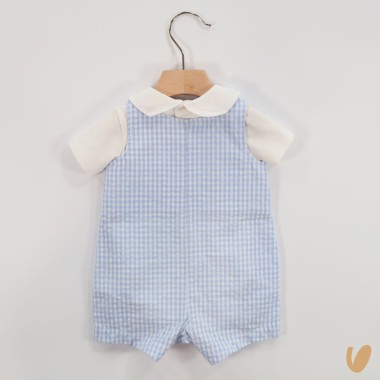 Salopette e body Vichy Completo e Pagliaccetto