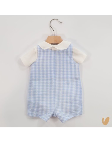 Salopette e body Vichy Completo e Pagliaccetto