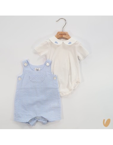 Salopette e body Vichy Completo e Pagliaccetto