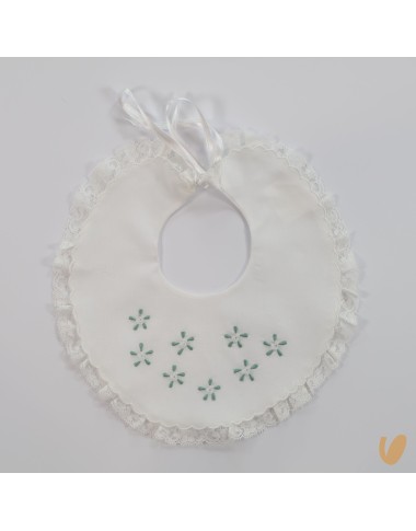 Hand embroidered bavetta