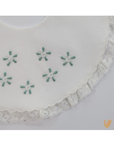 Hand embroidered bavetta