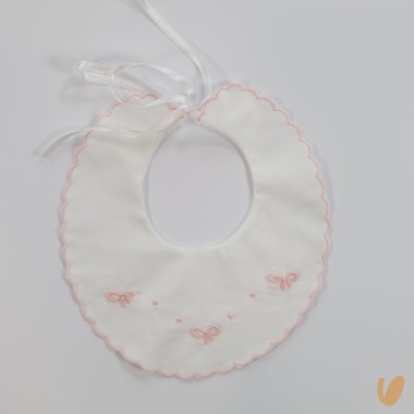 Bavetta ricamata a mano Mussole e Bavette