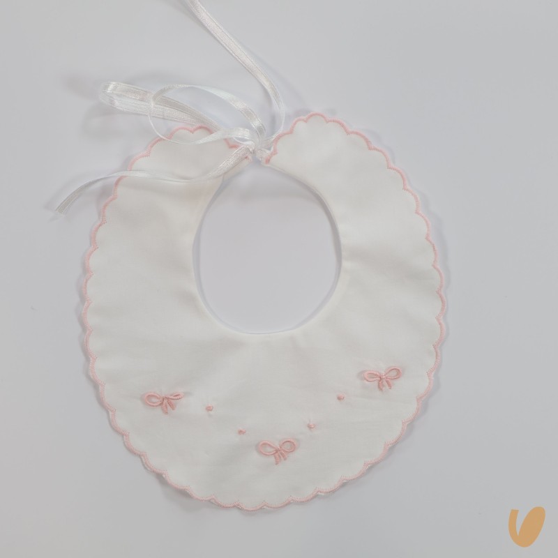 Bavetta ricamata a mano Mussole e Bavette