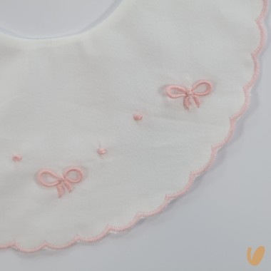 Bavetta ricamata a mano Mussole e Bavette