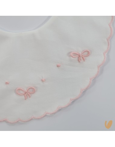 Hand embroidered bavetta