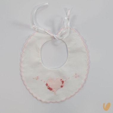 Bavetta ricamata a mano Mussole e Bavette