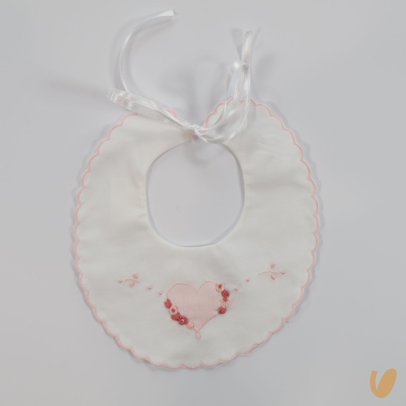 Bavetta ricamata a mano Mussole e Bavette