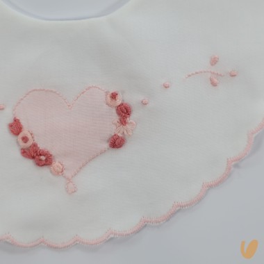 Bavetta ricamata a mano Mussole e Bavette