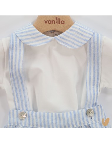 Body e Salopette in puro lino Completo e Pagliaccetto