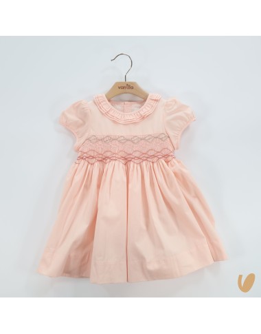 Dress in popeline stitch smock