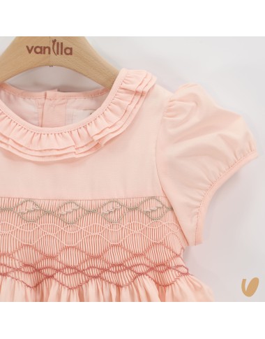 Dress in popeline stitch smock