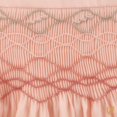 Abito in popeline punto smock Bimba 2/8 anni