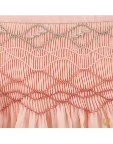 Dress in popeline stitch smock