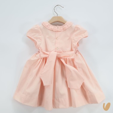 Abito in popeline punto smock Bimba 2/8 anni