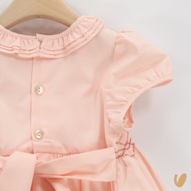 Abito in popeline punto smock Bimba 2/8 anni