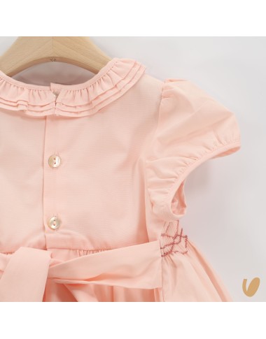 Abito in popeline punto smock Bimba 2/8 anni