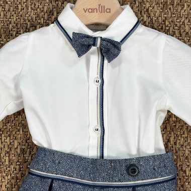 Set camicia bermuda e papillon Neonato