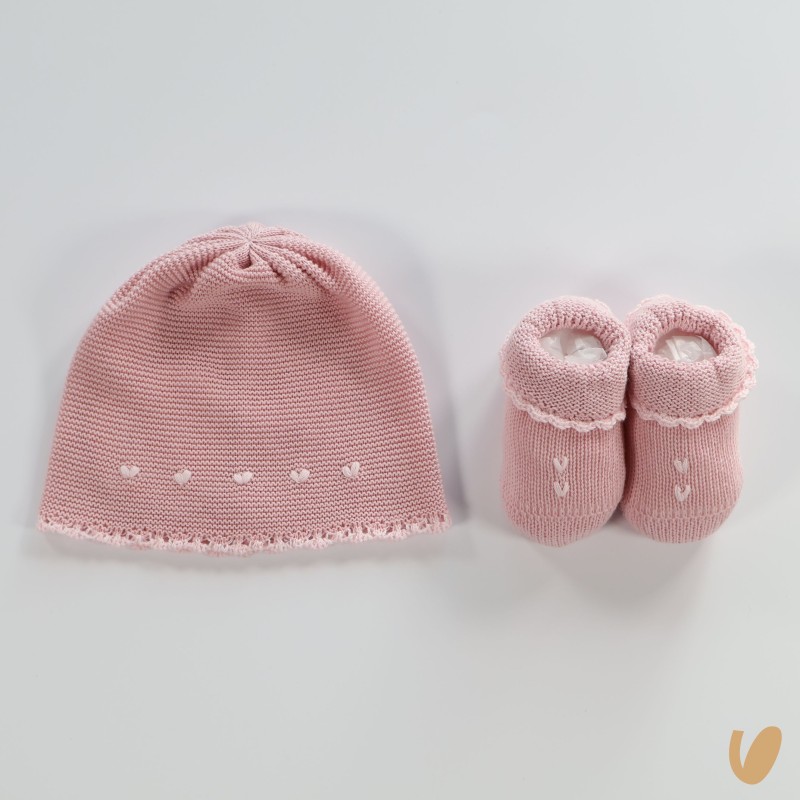 Scarpette e cappello cuoricini Cappello e Guanti