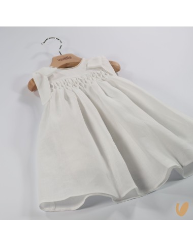 Abito punto smock lino Battesimo