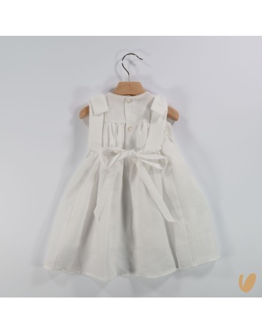 Abito punto smock lino Battesimo